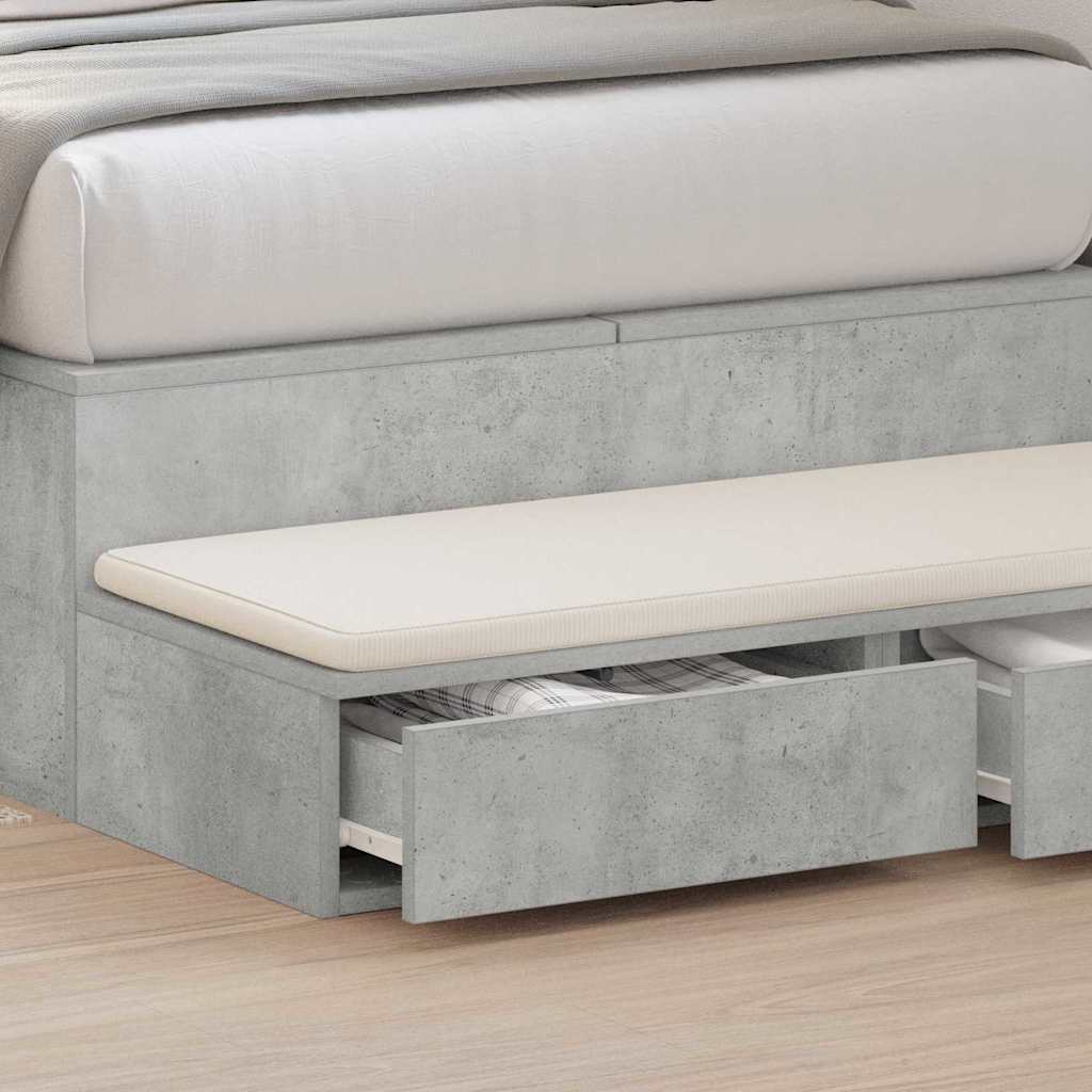 Bed Drawers Concrete Grey 75 x 36.5 x 16.5 cm Engineered Wood