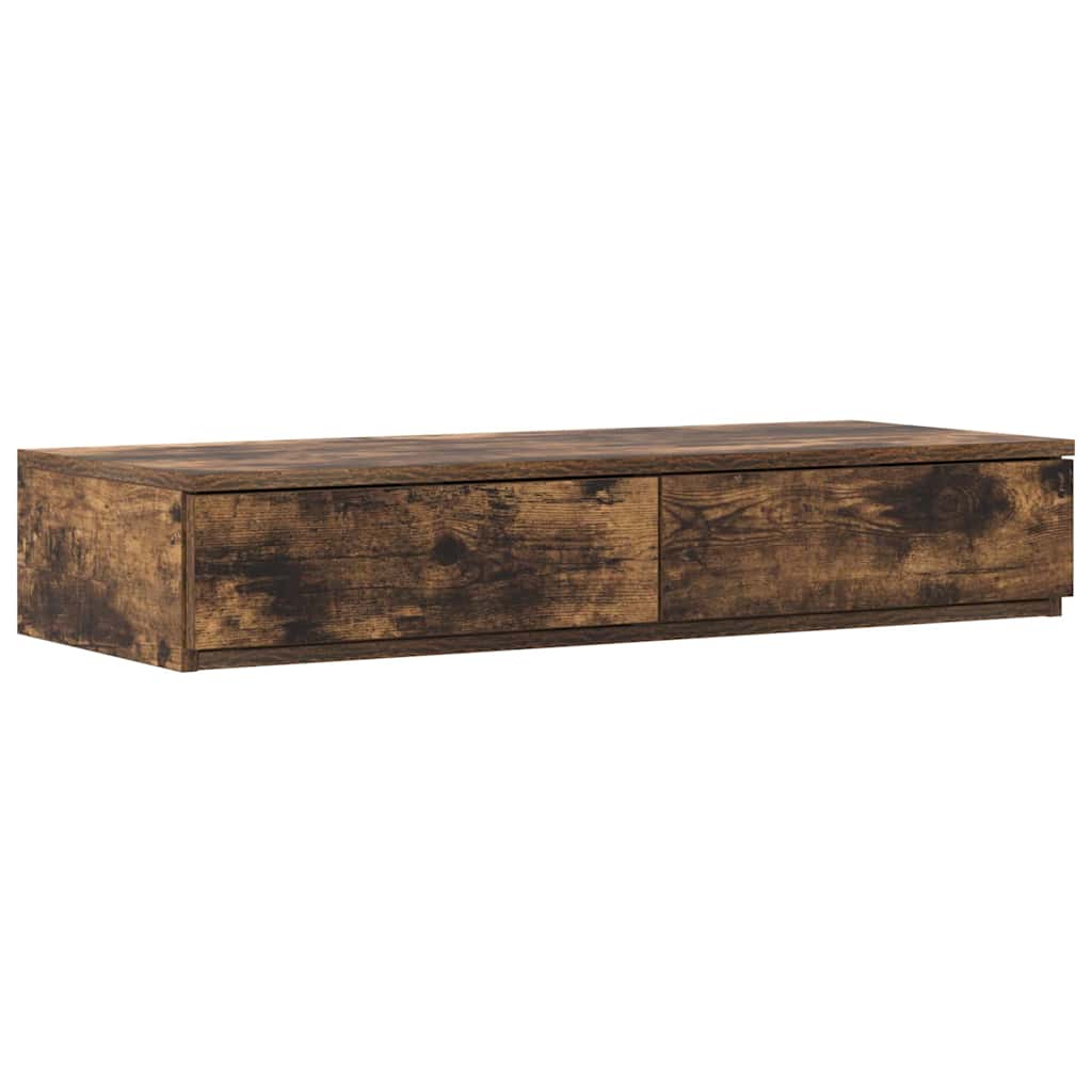 Bed Drawers Smoked Oak 75 x 36.5 x 16.5 cm Engineered Wood