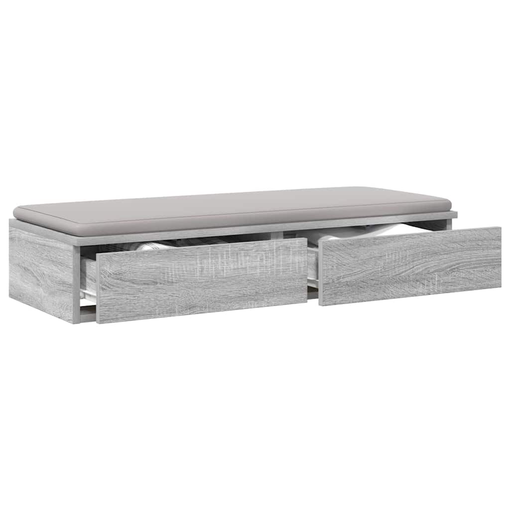 Bed Drawers Grey Sonoma 75 x 36.5 x 16.5 cm Engineered Wood