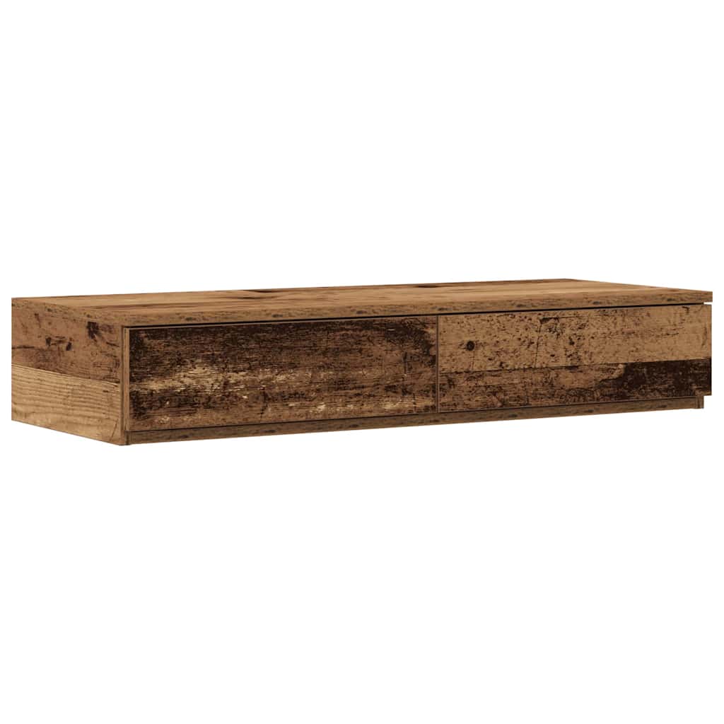 Bed Drawers Old Wood 75 x 36.5 x 16.5 cm Engineered Wood