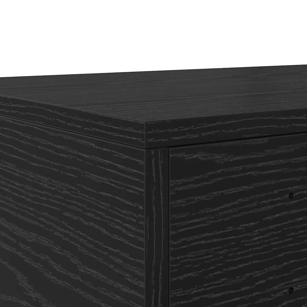 Bed Drawers Black Oak 180 x 36.5 x 16.5 cm Engineered Wood