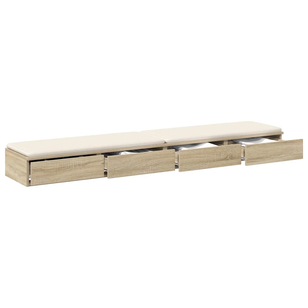 Bed Drawers Sonoma Oak 180 x 36.5 x 16.5 cm Engineered Wood