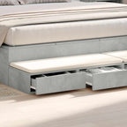 Bed Drawers Concrete Grey 180 x 36.5 x 16.5 cm Engineered Wood