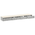 Bed Drawers Concrete Grey 180 x 36.5 x 16.5 cm Engineered Wood
