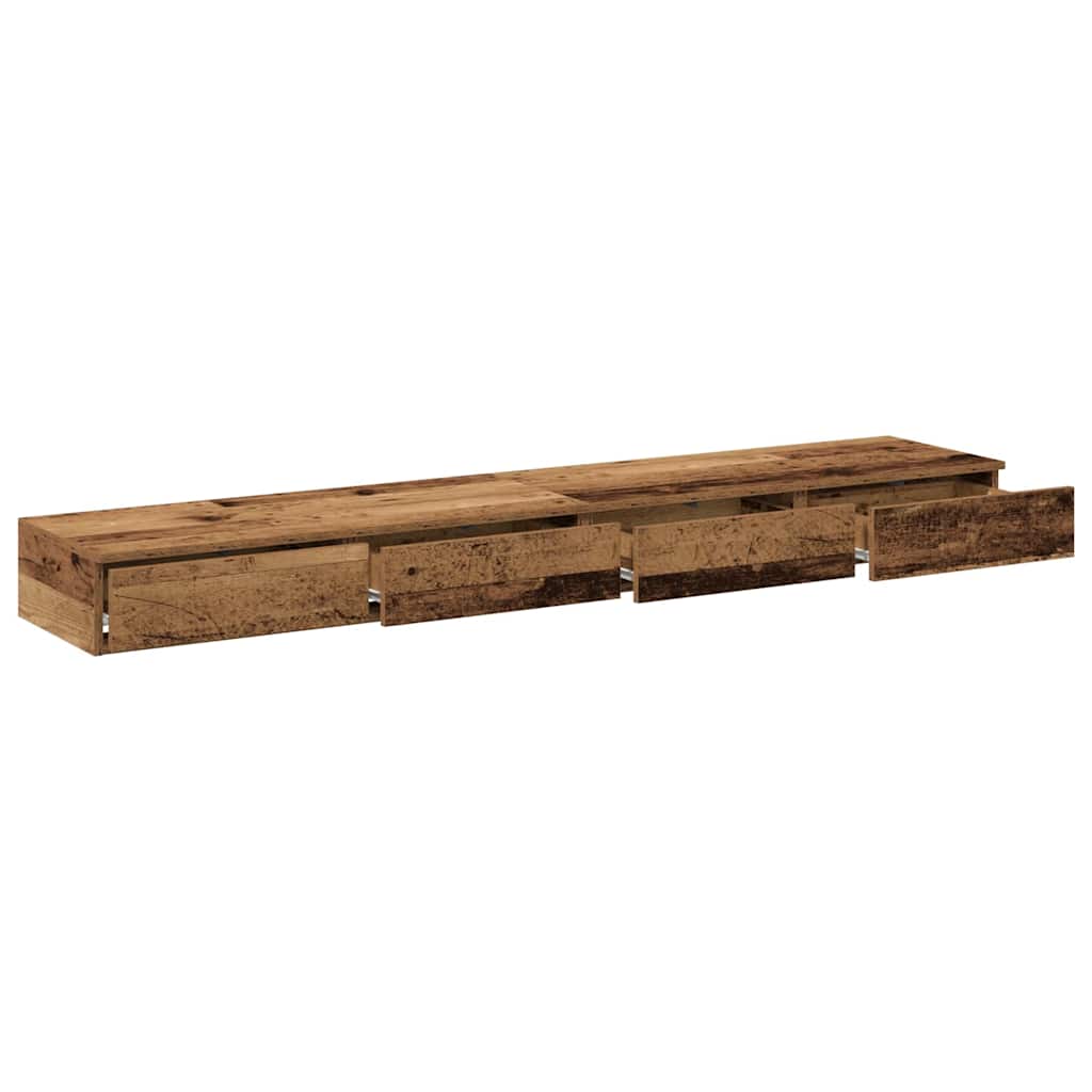 Bed Drawers Old Wood 180 x 36.5 x 16.5 cm Engineered Wood
