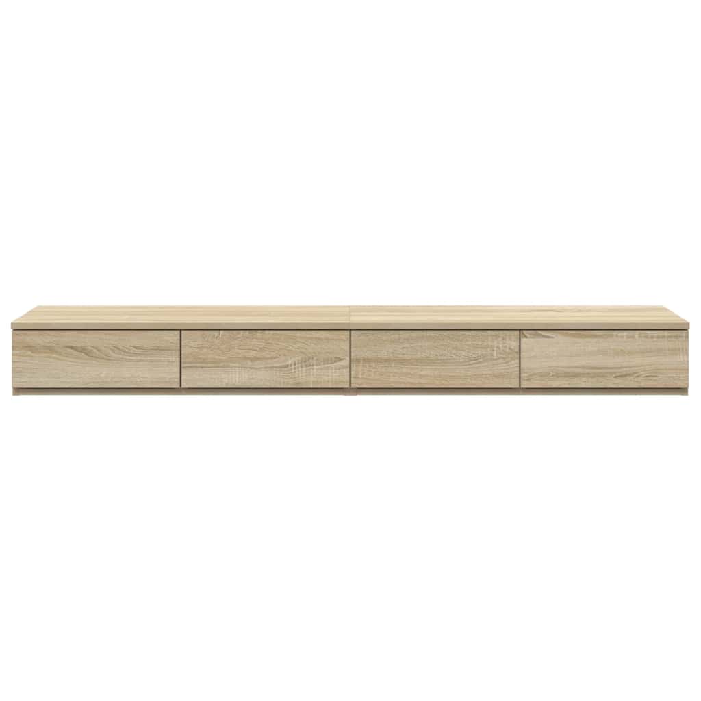 Bed Drawers Sonoma Oak 135 x 36.5 x 16.5 cm Engineered Wood