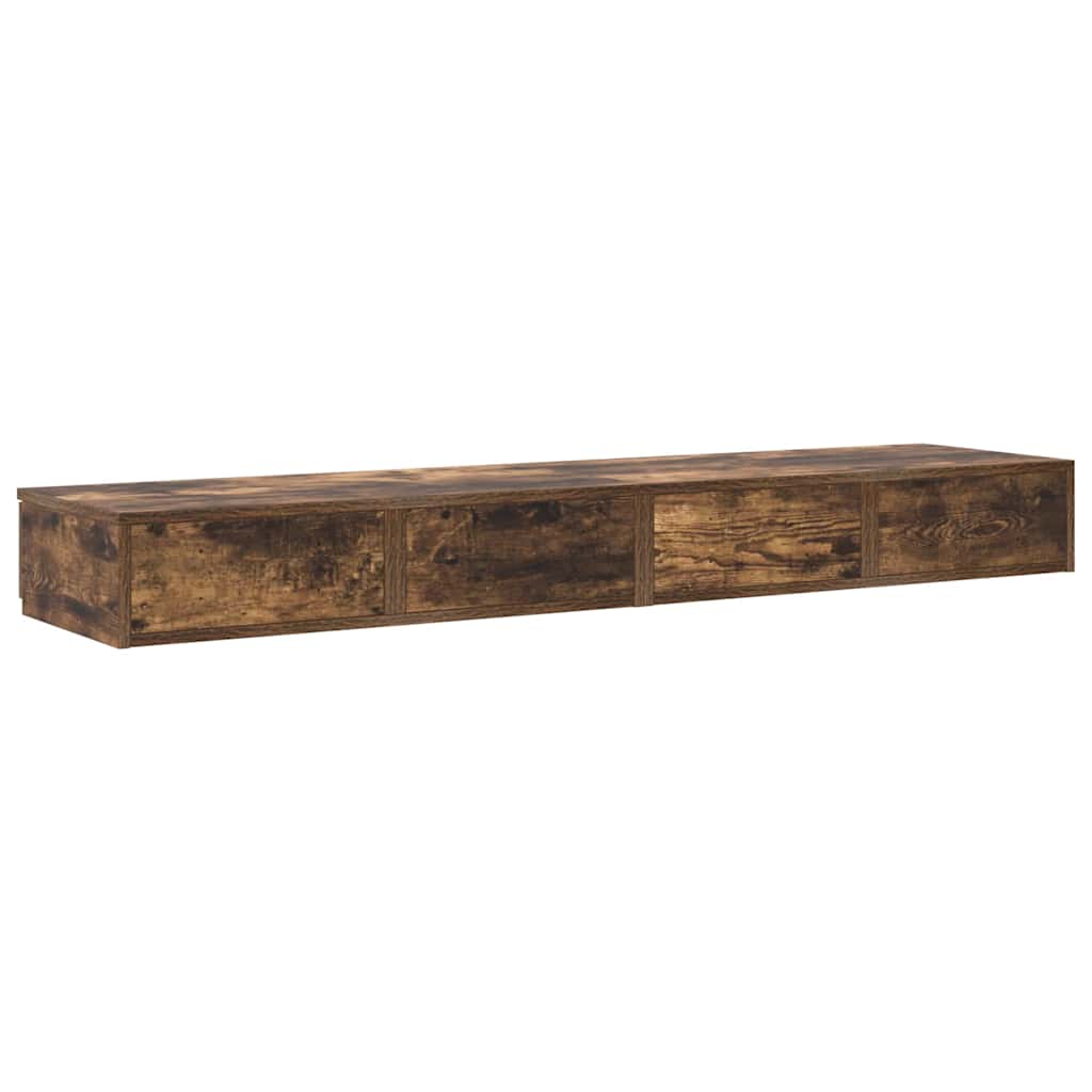 Bed Drawers Smoked Oak 135 x 36.5 x 16.5 cm Engineered Wood