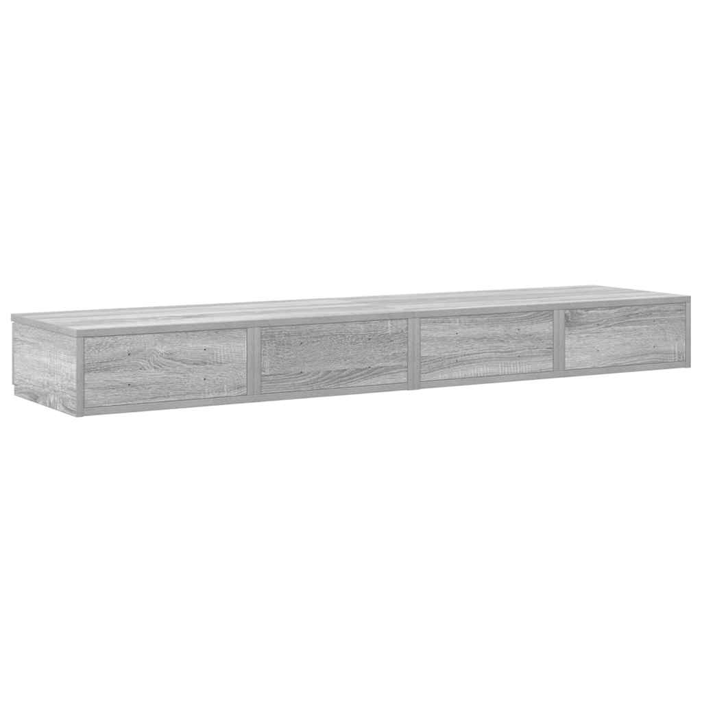 Bed Drawers Grey Sonoma 135 x 36.5 x 16.5 cm Engineered Wood