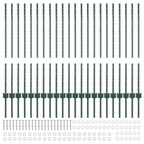 Fence Post 22 pcs Green 140 cm Steel
