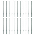 Fence Post 22 pcs Green 160 cm Steel