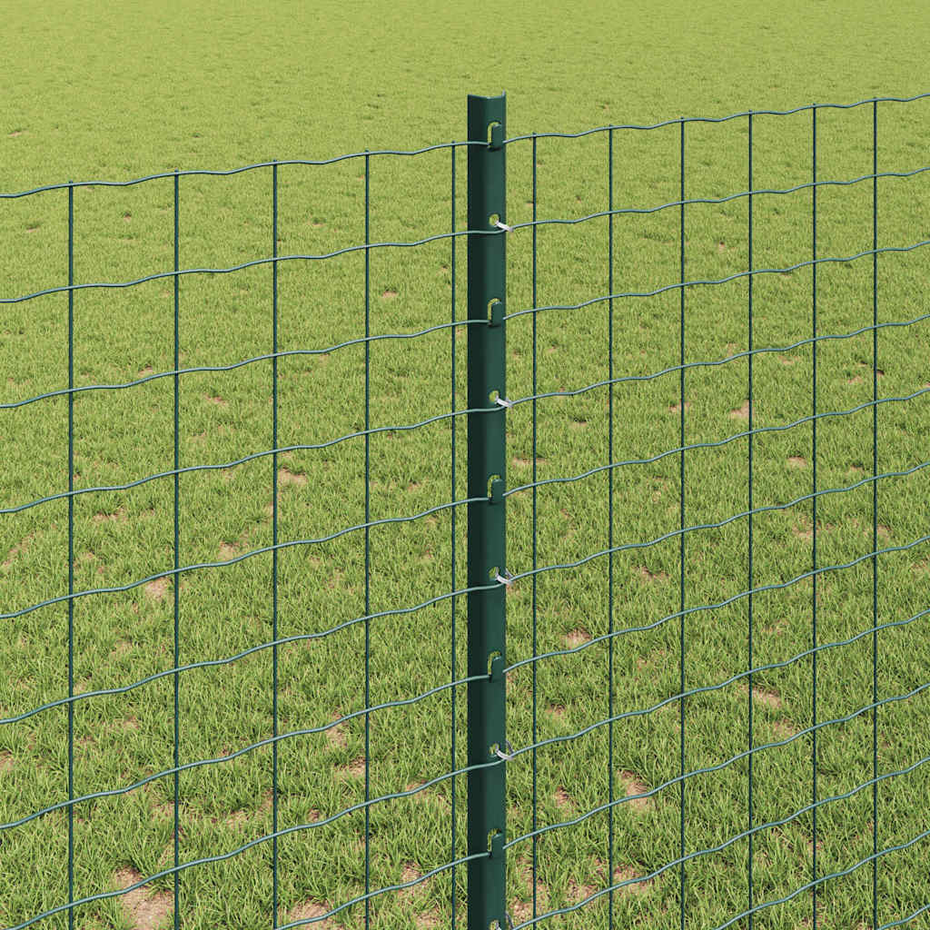 Fence Post 22 pcs Green 180 cm Steel