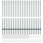 Fence Post 22 pcs Green 180 cm Steel