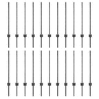 Fence Post 22 pcs Grey 120 cm Steel