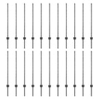 Fence Post 22 pcs Grey 140 cm Steel
