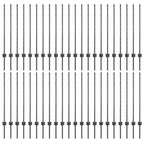 Fence Post 44 pcs Grey 140 cm Steel