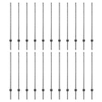 Fence Post 22 pcs Grey 160 cm Steel