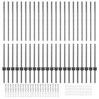 Fence Post 22 pcs Grey 160 cm Steel