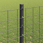 Fence Post 44 pcs Grey 160 cm Steel