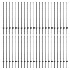 Fence Post 44 pcs Grey 160 cm Steel