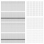 Fence Post 44 pcs Grey 160 cm Steel