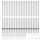 Fence Post 22 pcs Grey 200 cm Steel