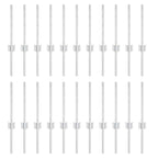 Fence Post 22 pcs Silver 80 cm Steel