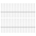 Fence Post 44 pcs Silver 80 cm Steel