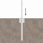 Fence Post 44 pcs Silver 80 cm Steel