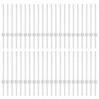 Fence Post 44 pcs Silver 100 cm Steel