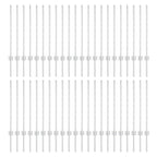 Fence Post 44 pcs Silver 120 cm Steel