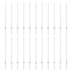 Fence Post 22 pcs Silver 140 cm Steel