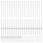 Fence Post 22 pcs Silver 140 cm Steel