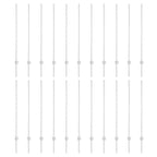 Fence Post 22 pcs Silver 160 cm Steel