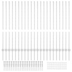 Fence Post 22 pcs Silver 160 cm Steel