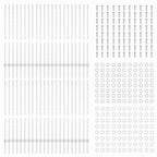 Fence Post 44 pcs Silver 160 cm Steel