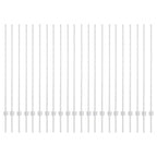 Fence Post 22 pcs Silver 180 cm Steel
