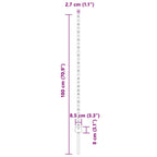 Fence Post 22 pcs Silver 180 cm Steel