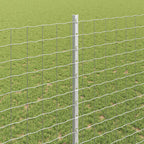 Fence Post 44 pcs Silver 180 cm Steel