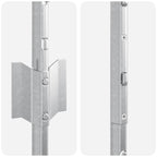 Fence Post 22 pcs Silver 200 cm Steel