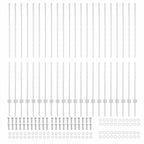 Fence Post 22 pcs Silver 200 cm Steel