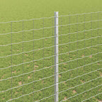 Fence Post 44 pcs Silver 200 cm Steel