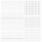 Fence Post 44 pcs Silver 200 cm Steel