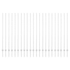 Fence Post 22 pcs Silver 200 cm Steel