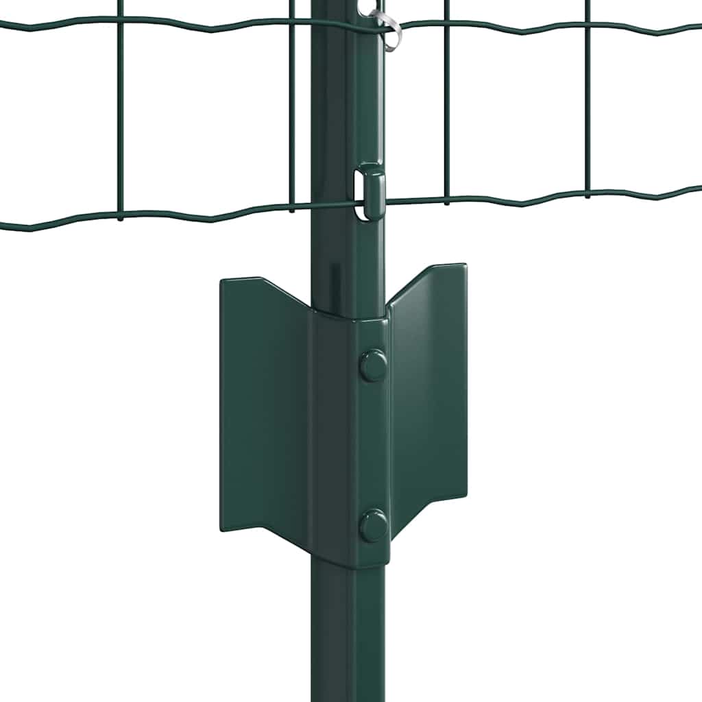 Fence with Post Green 0.8 x 10 m Steel and PVC