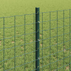 Fence with Post Green 0.8 x 10 m Steel and PVC