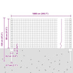 Fence with Post Green 0.8 x 10 m Steel and PVC