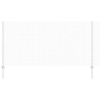 Fence with Post Silver 1.2 x 10 m Steel