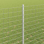 Fence with Post Silver 1.4 x 10 m Steel