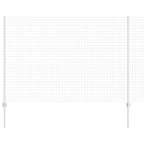 Fence with Post Silver 1.6 x 10 m Steel