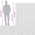 Fence with Post Silver 1.6 x 10 m Steel